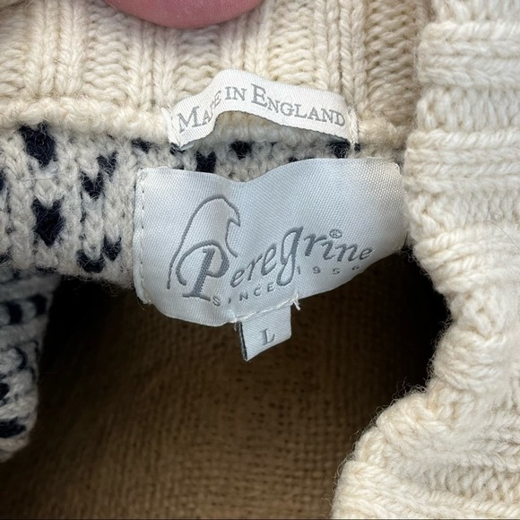 PEREGRINE 100% WOOL COWL NECK SWEATER MADE IN ENGLAND SZ L EUC - Picture 7 of 8